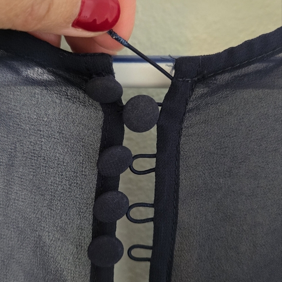 Bill Levkoff Navy Sample Gown Size 10 - Picture 7 of 9